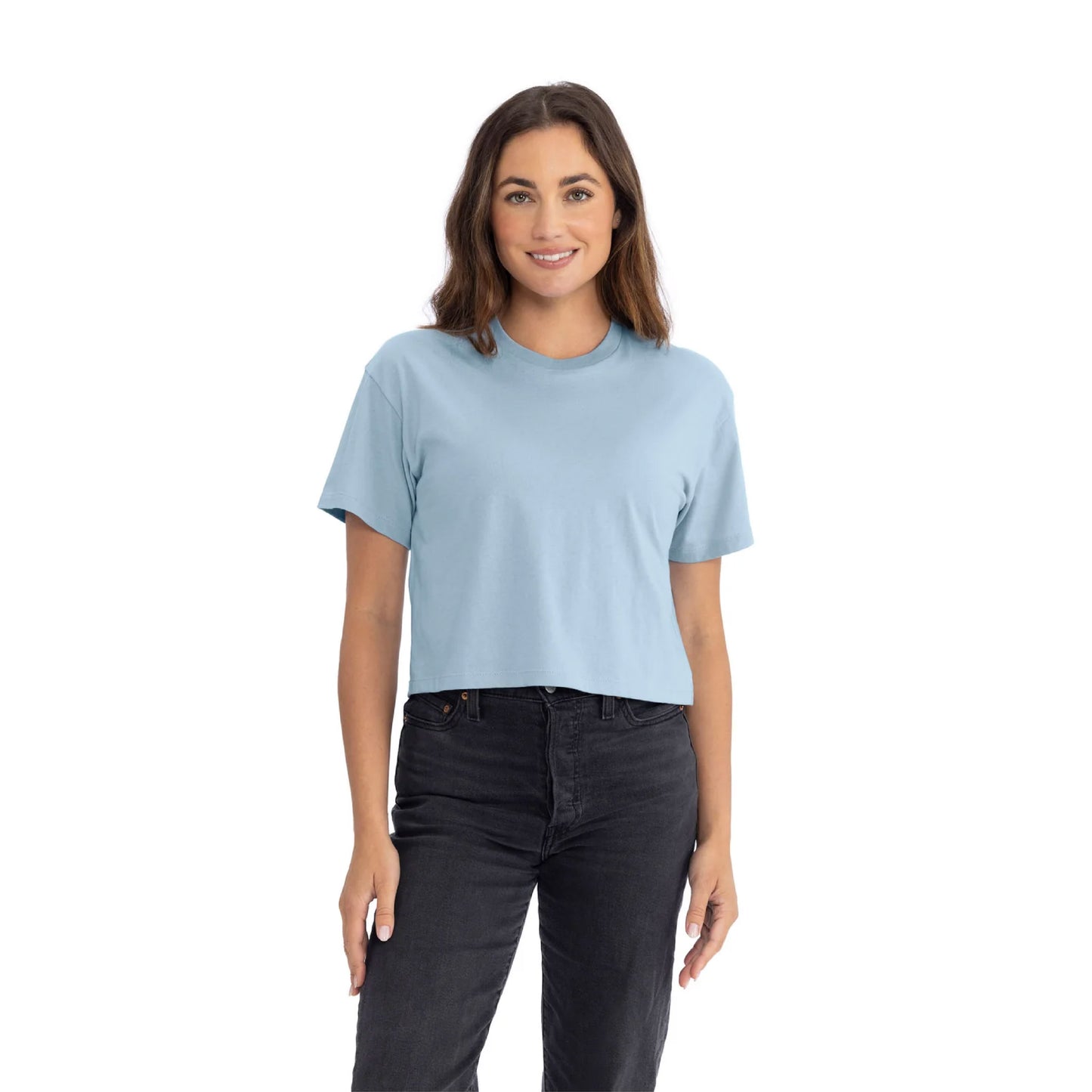 Ideal Poly-Cotton Crop Top Tee