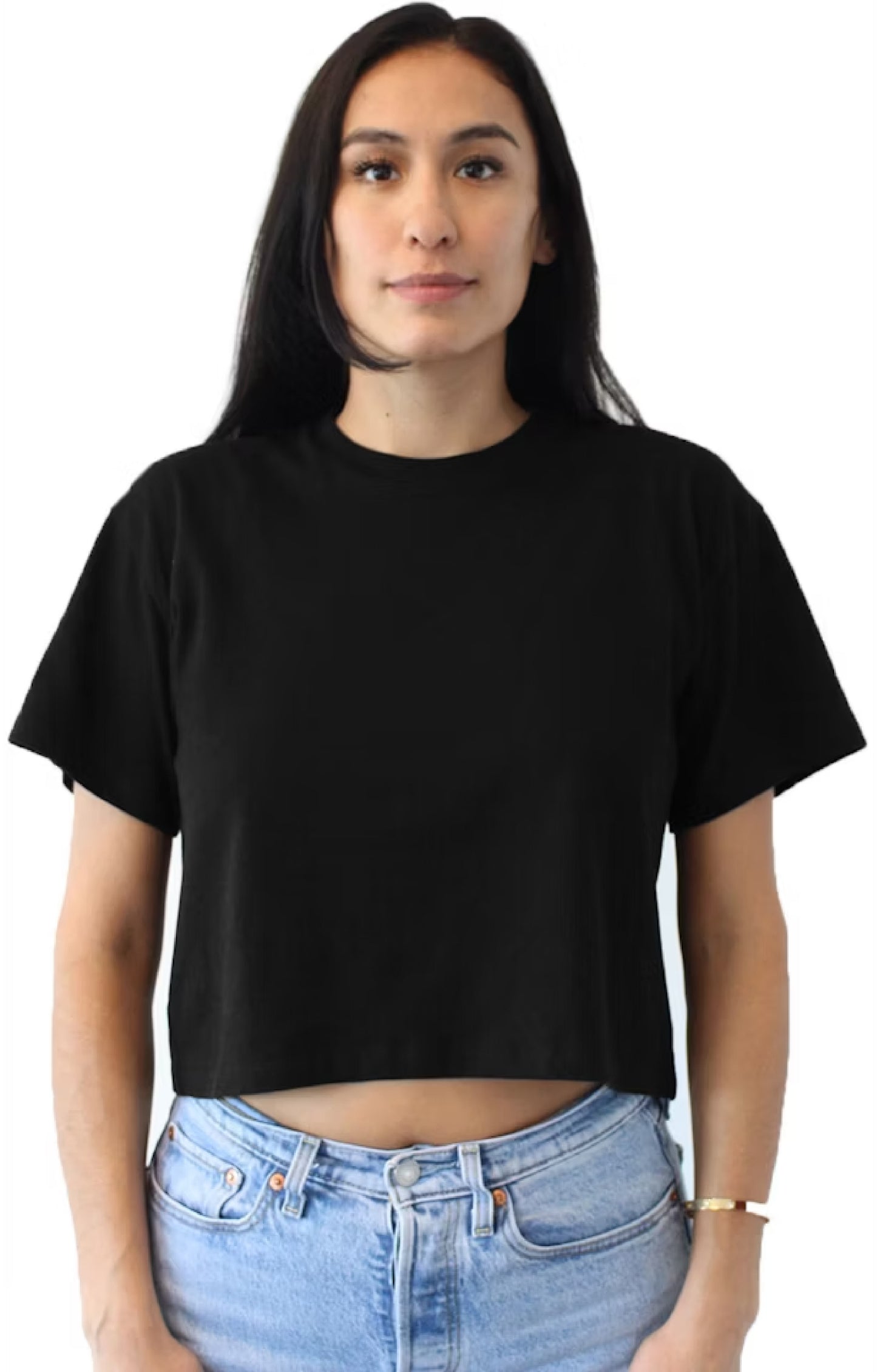 Ideal Poly-Cotton Crop Top Tee