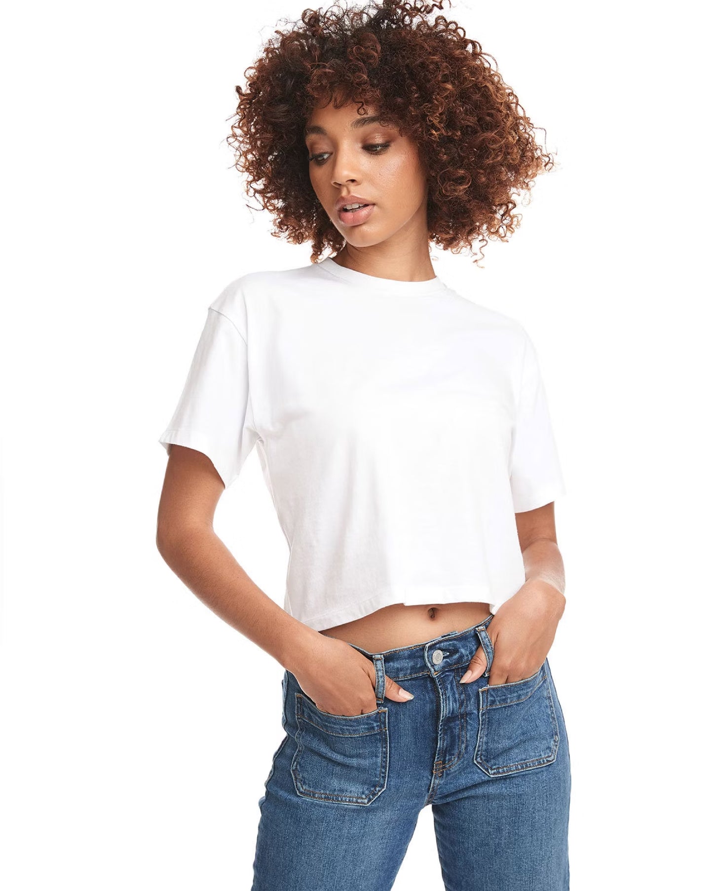 Ideal Poly-Cotton Crop Top Tee